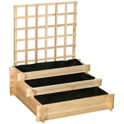 Homestar Dvignjena vrtna greda z rešetko 95x95x110 cm lesena