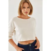 Bianco Lucci Womens Basic Ribbed Blouse
