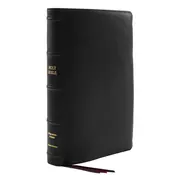 KJV, Thinline Bible, Large Print, Premium Goatskin Leather, Black, Premier Collection, Red Letter, Thumb Indexed, Comfor