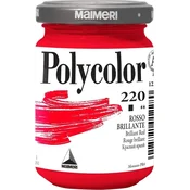 Maimeri Vynil Polycolor Akrilna barva Brilliant Red 220 140 ml 1 kos