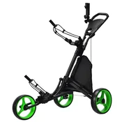Northix Zložljiv 3-kolesni voziček za golf z nastavljivim ročajem