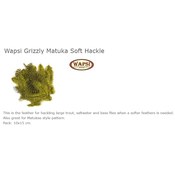 GRIZZLY MATUKA SOFT HACKLE BURNT ORANGE MF013