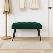 Klop s gumbnim oblazinjenjem Temno zelena 80 x 40 x 46 cm Žamet