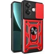 GS Oklepni ovitek za Oppo A40 / Oppo A40m, CamShield Slide, rdeč