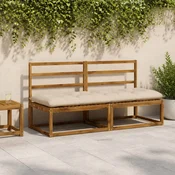 vidaXL Blazina za klop VIANEN 100% poliester Krem 190 x 60 x 12 cm