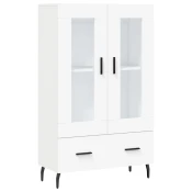MAISON CHIC Visoka omara - Komoda - Predalnik bela 69,5x31x115 cm inženirski les, (21721127)