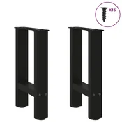 Noge za klub stolic crne 2 kom 28 x (42-43) cm celik