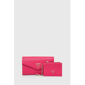 Denarnica in etui za kartice Guess ženska, roza barva, GFBOXW P4202