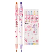 Obojestranski marker M&G Sakura pastelne barve - set 5 kos