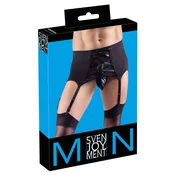 Svenjoyment 2XL Mens Microfibre Suspender Belt with Lace Front OSV084E