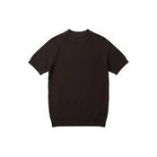 Kleidermafia Majica Slim Fit Knit T-shirt - Dark Brown temno rjava