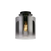 Searchlight 88911-1BK - Plafonsko svetlo SWEDEN 1xE27/60W/230V precnik 22 cm crna/zadimljeno