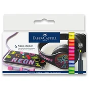 Komplet neonskih markerjev Faber Castell 6 kos