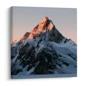 Slika tihi alpski vrh ob sončnem zahodu - 70x70