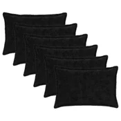 vidaXL Prevleka za blazino 6 kos HOUTEN Črna 50 x 70 cm
