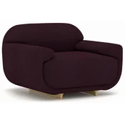 Casa Padrino luxury armchair purple/beige 105 x 105 x H. 70 cm - Living room armchair - Hotel armchair - Living room furniture - Hotel furniture - Luxury furniture