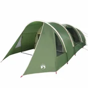 Vidaxl Tunelski šotor za 4 osebe Zelena in Bela 778 x 356 x 210 cm