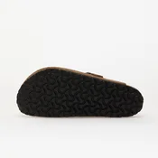Birkenstock Boston Soft Footbed Suede Leather Clogs dark tea tonal fb