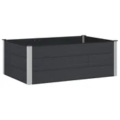 Povišena vrtna gredica Crna 150 x 100 x 54 cm
