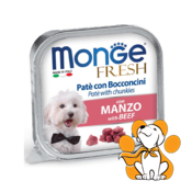 Monge Fresh Pate & Chunkies with Beef 100g, Pašteta za Pse sa Govedinom