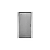 Mexen Exo nihajna pršna vrata 90 cm, prozorna, črna - 819-090-000-70-00