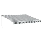 Vidaxl Vlečna tenda Antracitna in bela 400 x 350 cm