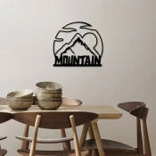 Wallity Zidna dekoracija Mountain 36, 58 x 52 cm, Crna