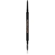 Makeup Revolution Precise Brow Pencil natančni svinčnik za obrvi s krtačko odtenek Dark Brown 0,05 g