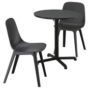 STENSELE/ODGER Miza in 2 stola, antracit antracit/antracit, 70 cm
