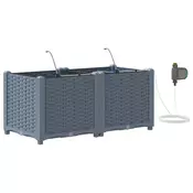 Vrtna saksija 2 pcs Svijetlo siva 80 x 40 x 37,5 cm Plastika