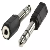 CAGP23930BK 6.35mm stereo plug to 3.5mm stereo socket AC 007