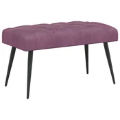 Vidaxl Klop s gumbnim oblazinjenjem Vijolična 80 x 40 x 46 cm Žamet