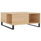Stolic za kavu boja hrasta 80x80x36,5 cm konstruirano drvo