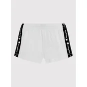 Champion Športne kratke hlače 404357 Bela Regular Fit