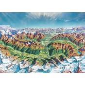 HEYE Puzzle Zemljevid Art: 2000 kosov