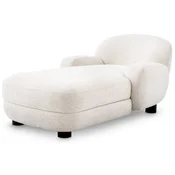 Casa Padrino Luxury Chaise Longue White/Black 95 x 170 x H. 69 cm - Living Room Recliner - Recamier - Living Room Furniture - Luxury Furniture - Luxury Quality