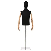vidaXL Prilagodljiv maneken 170-242 cm s glavo in podstavek Moški PP