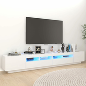 TV ormaric s LED svjetlima bijeli 260 x 35 x 40 cm