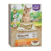 Stuzzy Cat Shreds MULTIPACK Sterilized trganje piletine i puretine 12 x 85 g