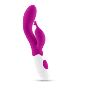 Rabbit vibrator Crushious - Gummie, temno roza