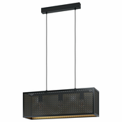 EGLO viseca lampa SALLICANO 3xE27 73 cm crna zlatna 43559