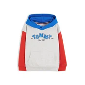 TOMMY HILFIGER Majica modra / svetlo siva / rdeča
