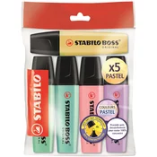Stabilo STABILO osvetljevalec BOSS ORIGINAL PASTEL, eko pakiranje 5 kom, (21655657)