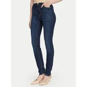 Guess Jeans hlače W6YA46 D1537 Mornarsko modra Skinny Fit