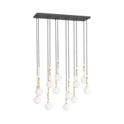 Open Design OR85457 - Lestenec na jekleni vrvici ERO 12xG9/8W/230V v zlati barvi