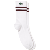 Čarape za tenis Lacoste Breathable Jersey Tennis Socks 1P - white/bordeaux