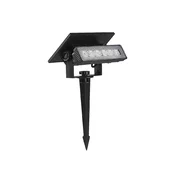 LED solarno svetlo LED/0,9W/3,7V 3000K IP65 1200 mAh crna