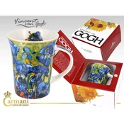 Carmani PORCELANSKA SKODELICA VAN GOGH Z IRISMI ZA KAVO ALI ČAJ KOT DARILO
