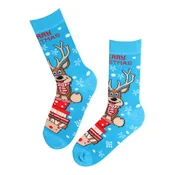Sokisahtel Nogavice CHRISTMAS svetlo modra