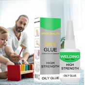 Netscroll Večnamensko sekundo oljno lepilo z izjemnim oprijemom, hitro sušenje, brezbarvno lepilo, primerno za kovino, les, plastiko, keramiko, steklo, 50 g, OilyGlue